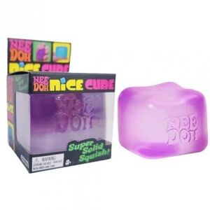 NeeDoh Nice Cube PURPLE Squishy Fidget Toy NEW